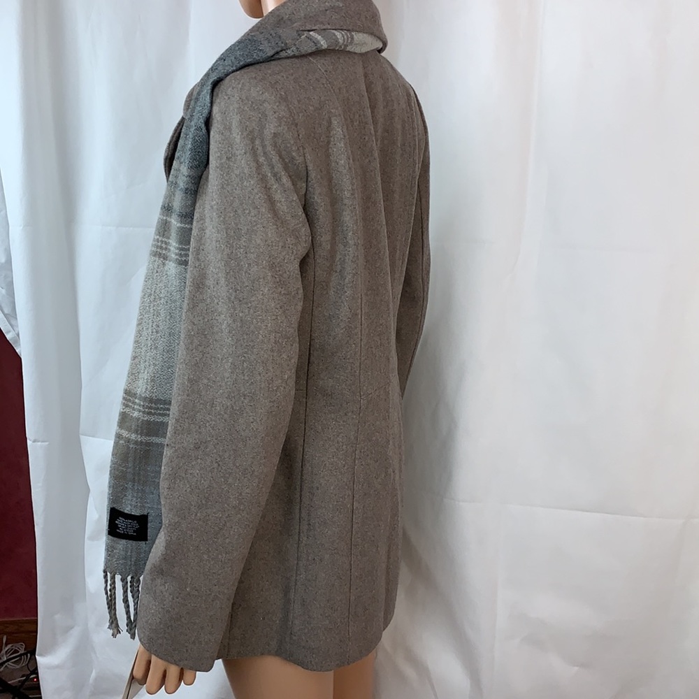 London Fog Women’s Double Breasted Peacoat with Scarf - Picture 4 of 7